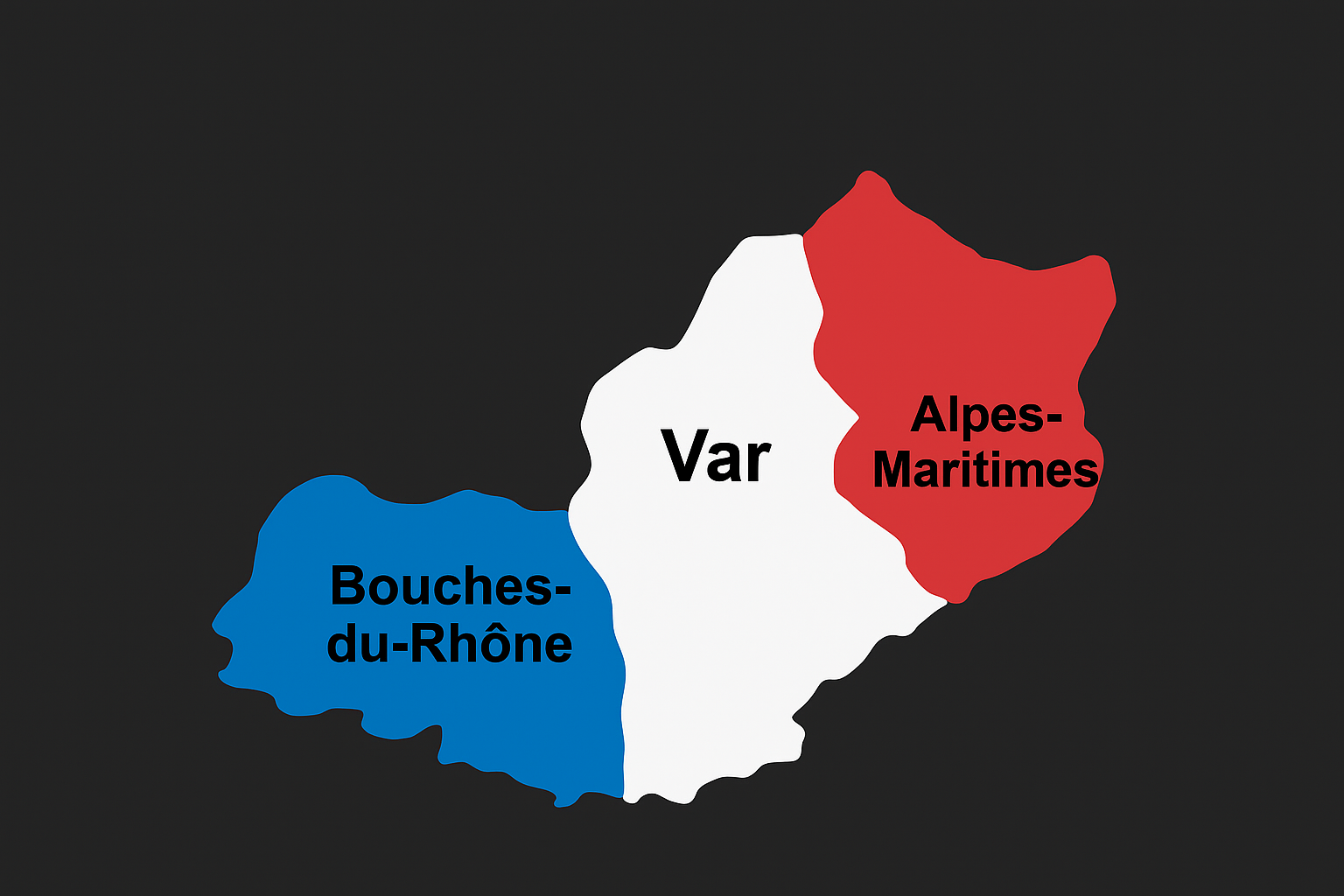 Bouches-du-Rhône, Var et Alpes-Maritimes